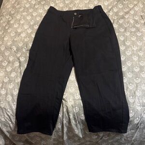 Women’s Black Cropped Wide Leg Pants